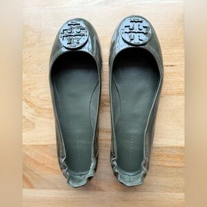 Tory Burch Forest Green Loafers